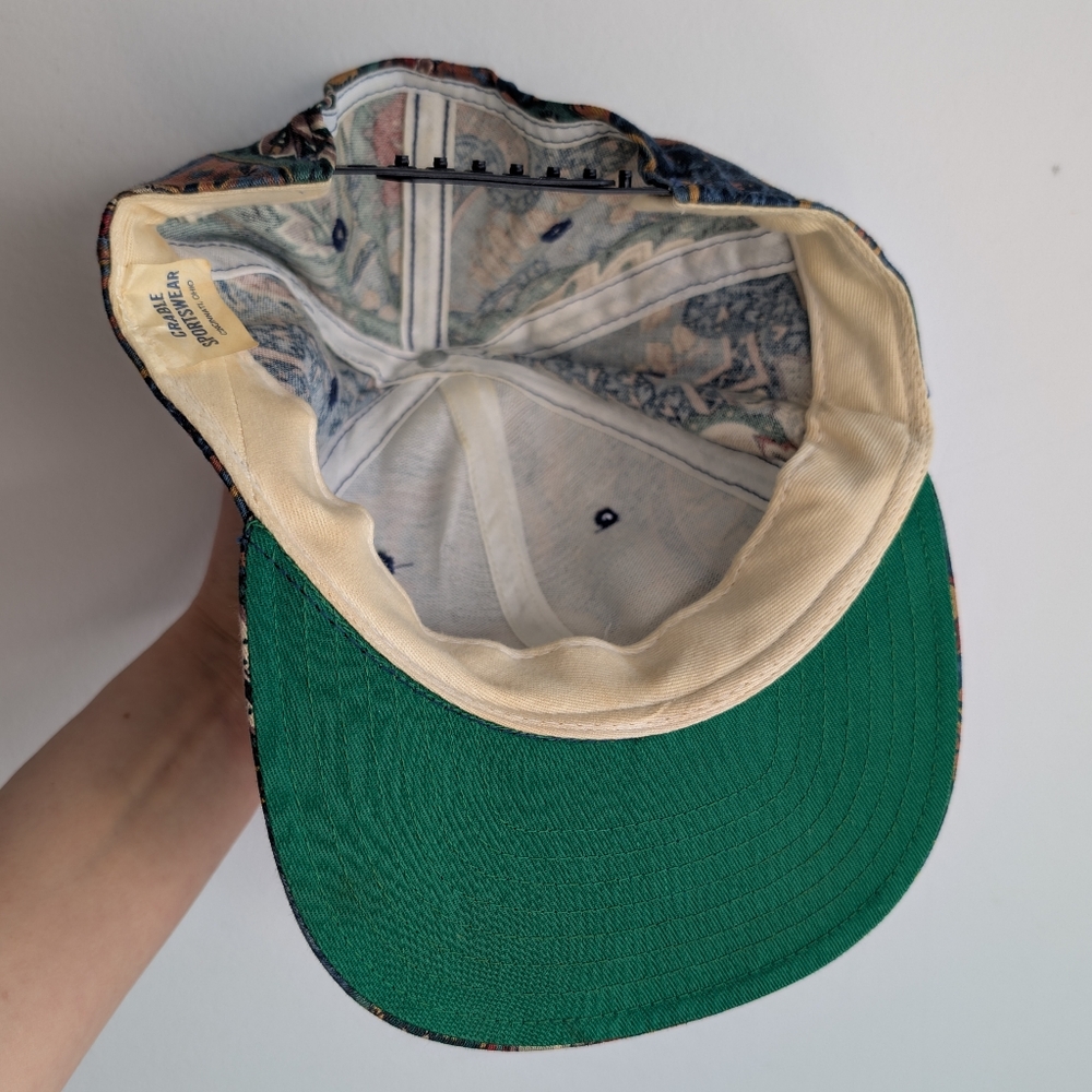 Syracuse Jewel Tone Paisley Floral Prints Snapback Trucker Hat - Picture 3 of 4